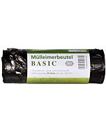 WBV HDPE-Müllbeutel 30 L grau 500 x 600 mm, 50 Stück/Rolle